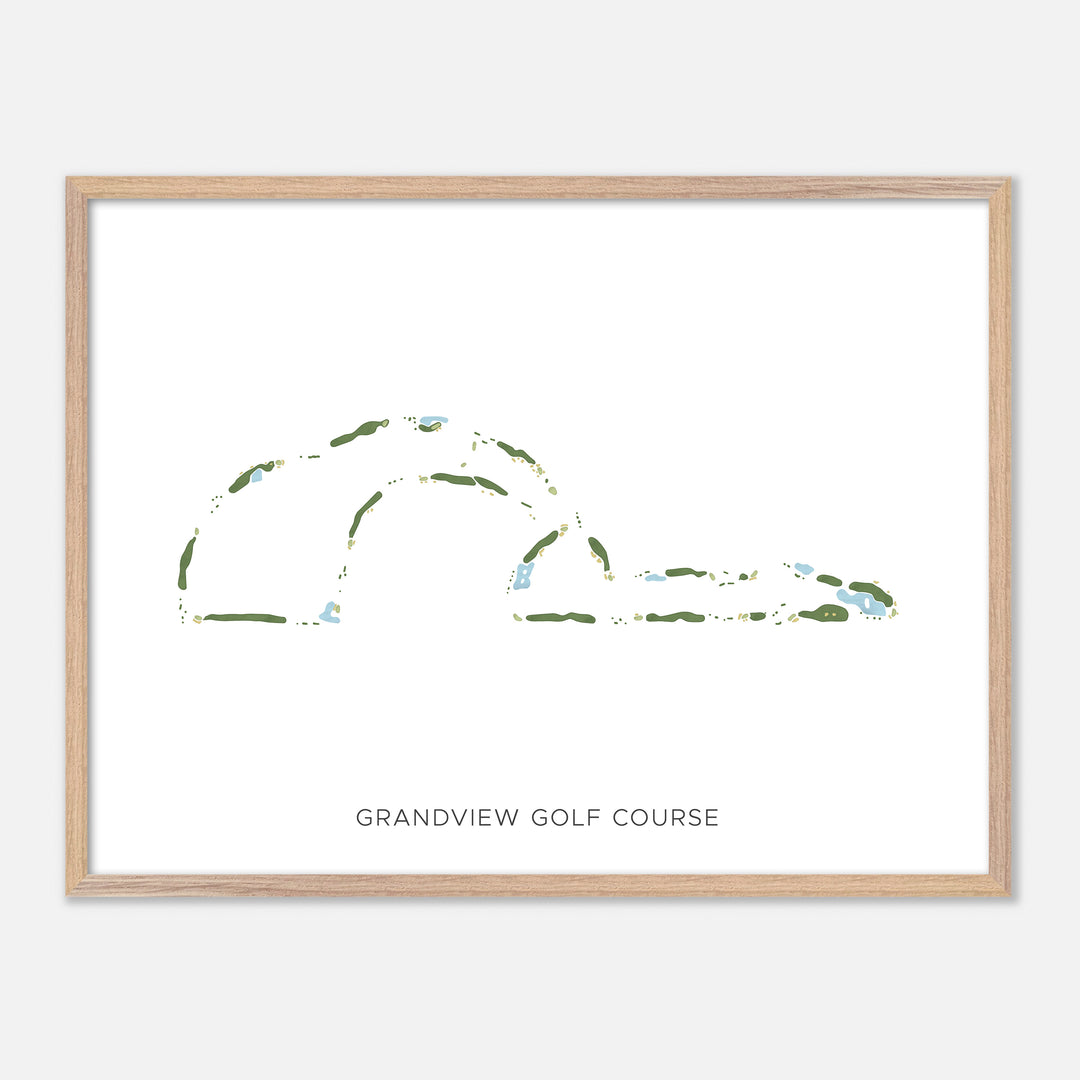 Print of Grandview Golf Course Modern Map