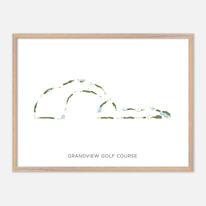 Print of Grandview Golf Course Modern Map