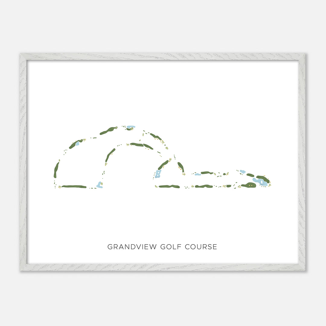 Print of Grandview Golf Course Modern Map