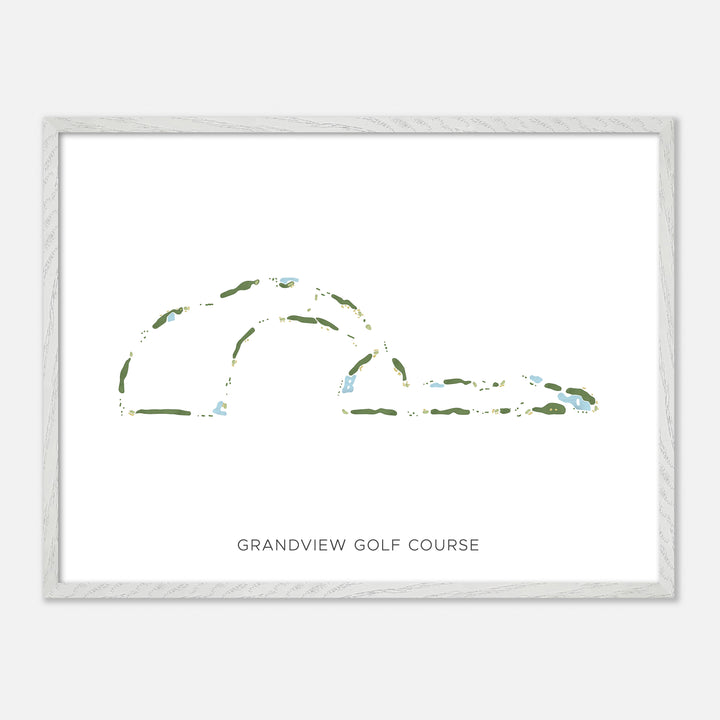 Print of Grandview Golf Course Modern Map