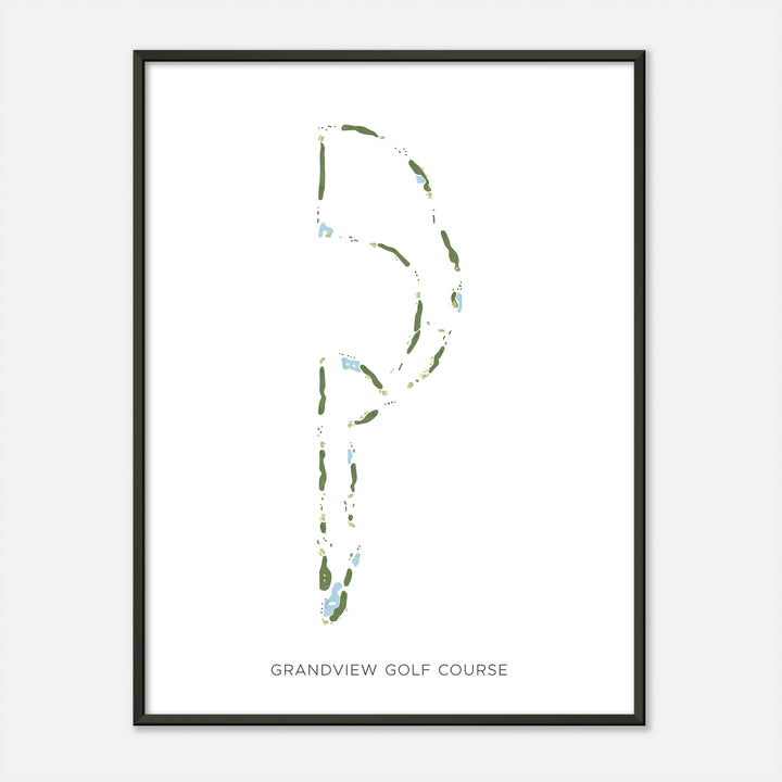 Print of Grandview Golf Course Modern Map