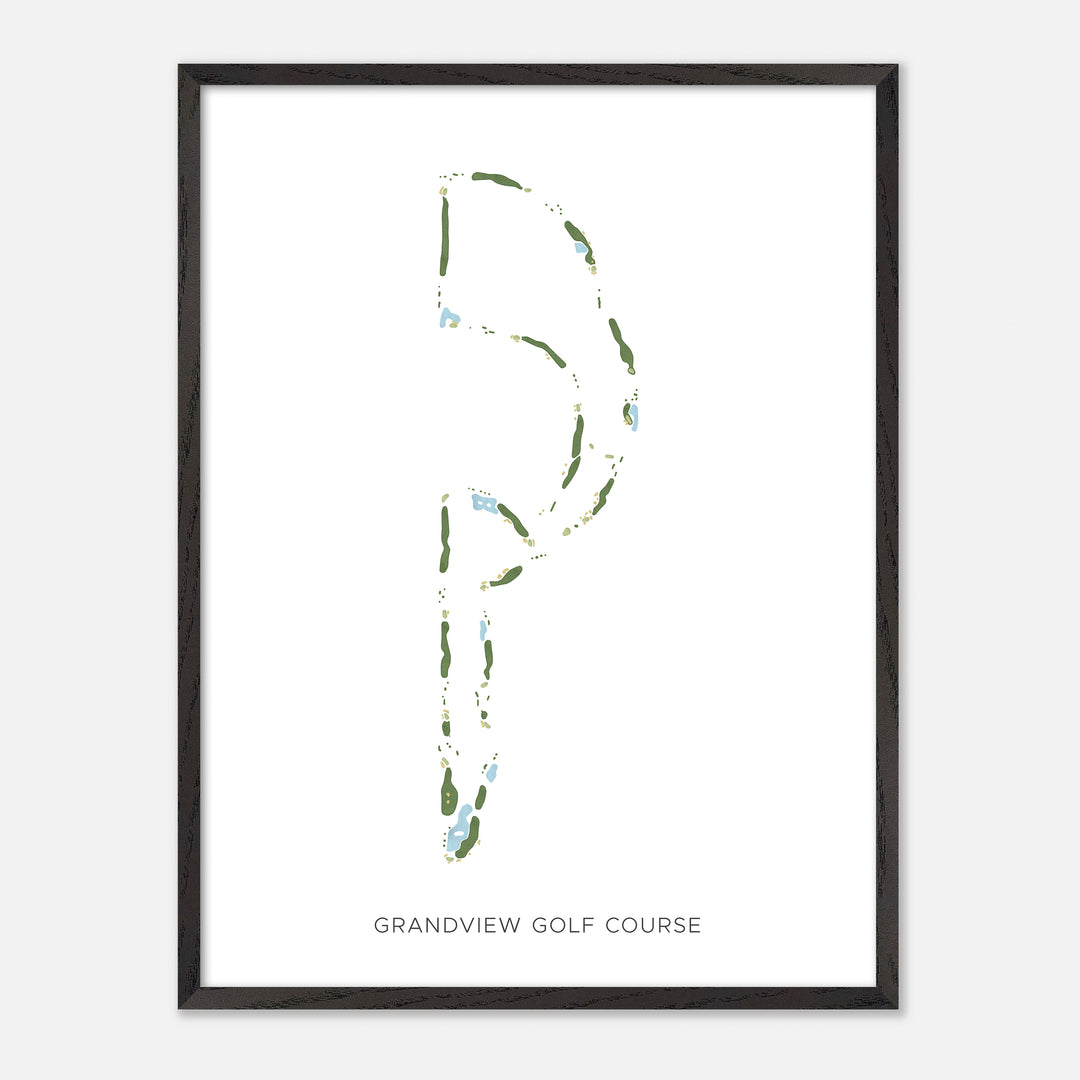 Print of Grandview Golf Course Modern Map