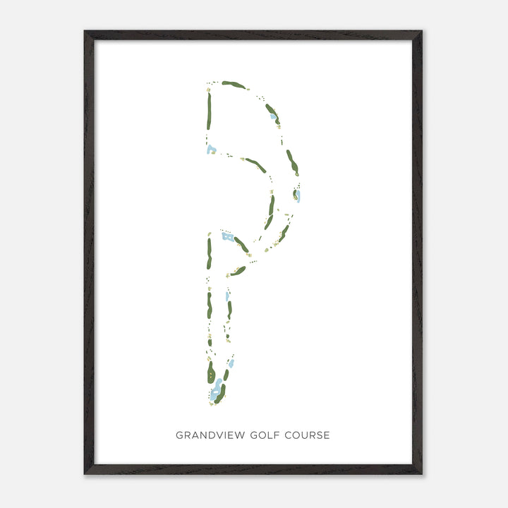Print of Grandview Golf Course Modern Map