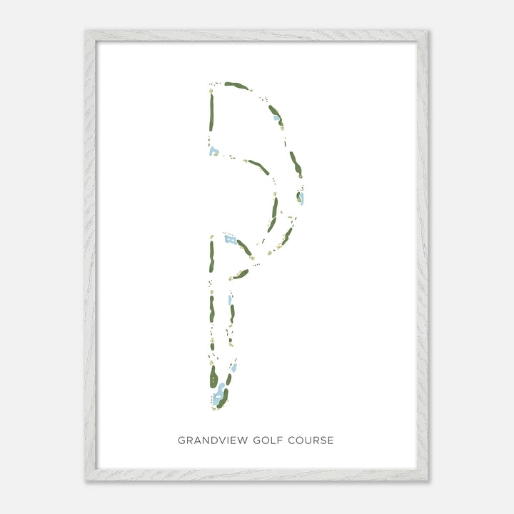 Print of Grandview Golf Course Modern Map