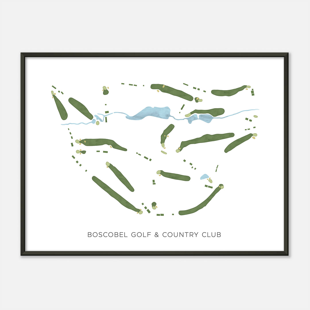 Print of Boscobel Golf & Country Club Modern Map
