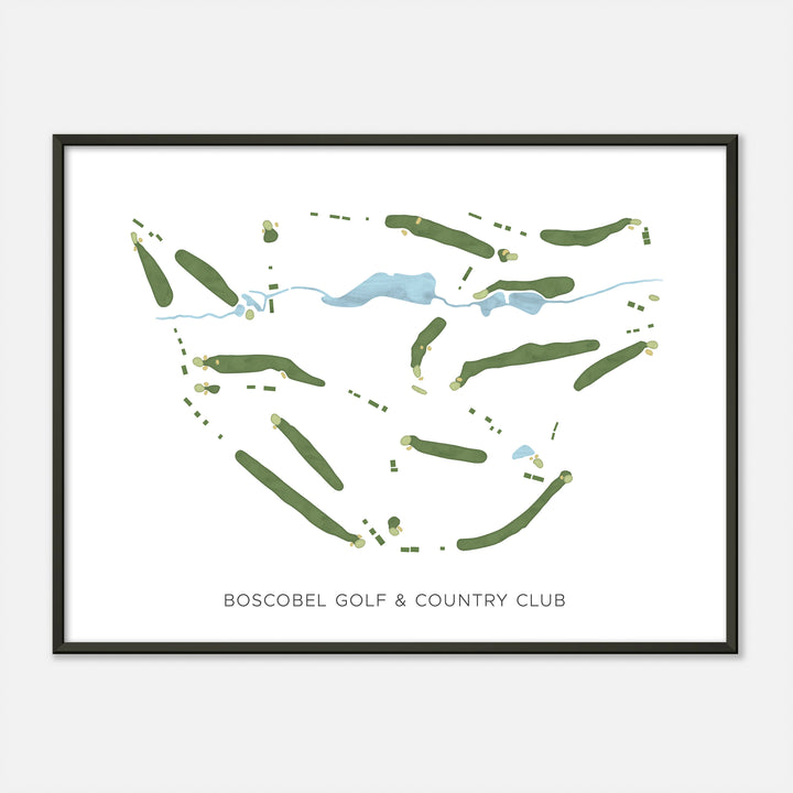Print of Boscobel Golf & Country Club Modern Map