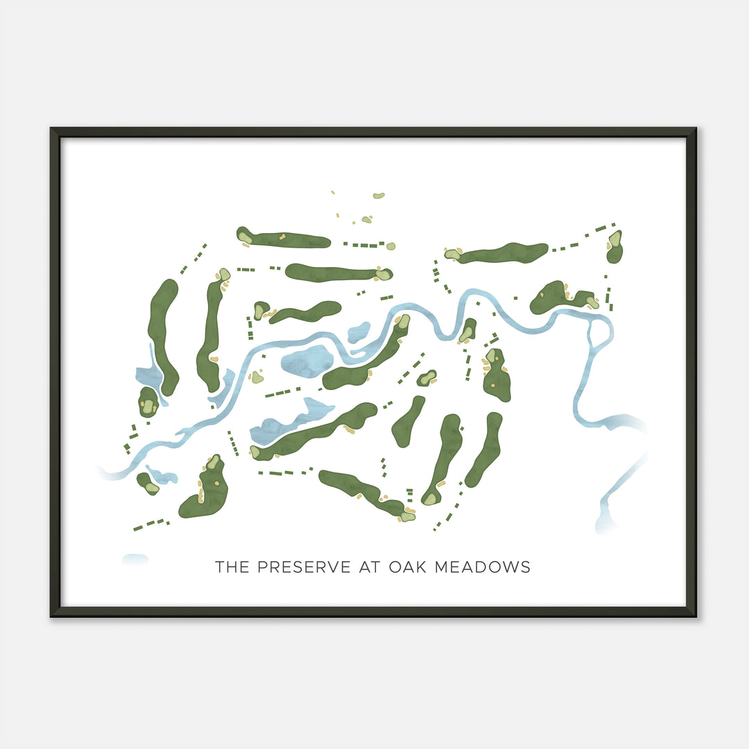 Print of The Preserve At Oak Meadows Modern Map