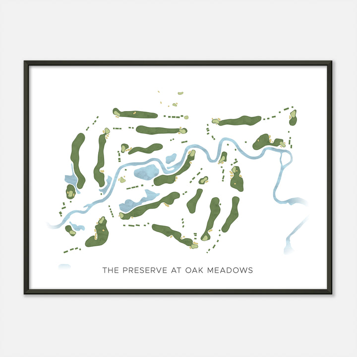 Print of The Preserve At Oak Meadows Modern Map