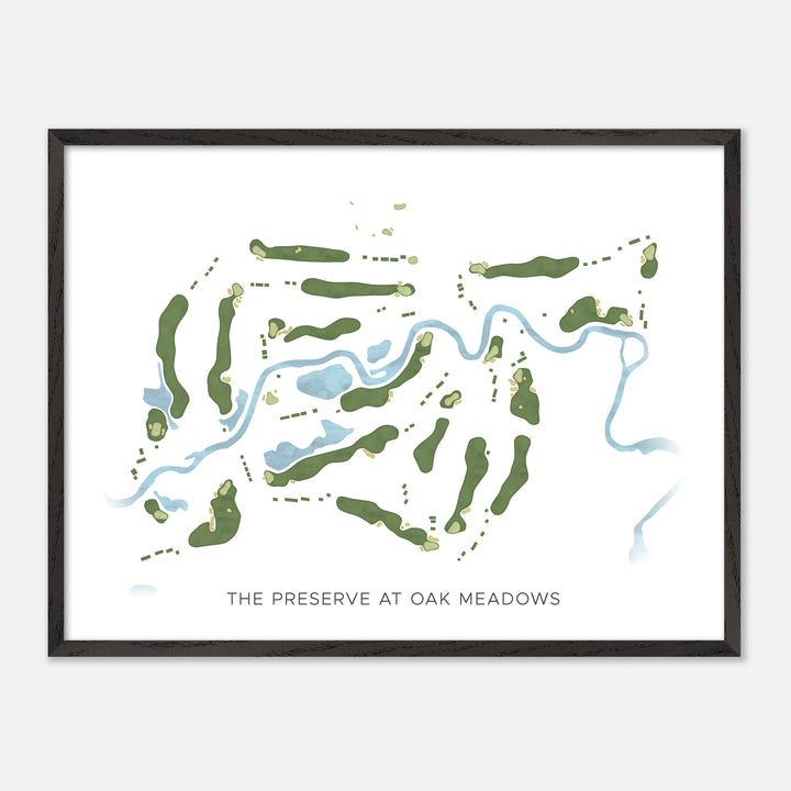 Print of The Preserve At Oak Meadows Modern Map