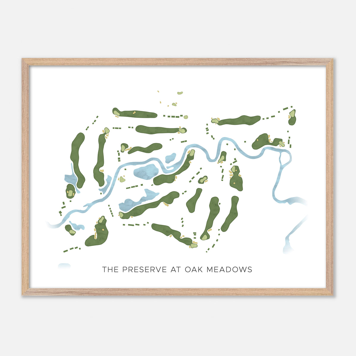 Print of The Preserve At Oak Meadows Modern Map