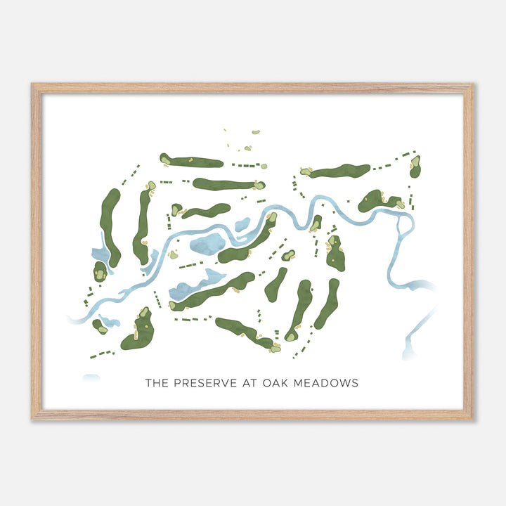 Print of The Preserve At Oak Meadows Modern Map