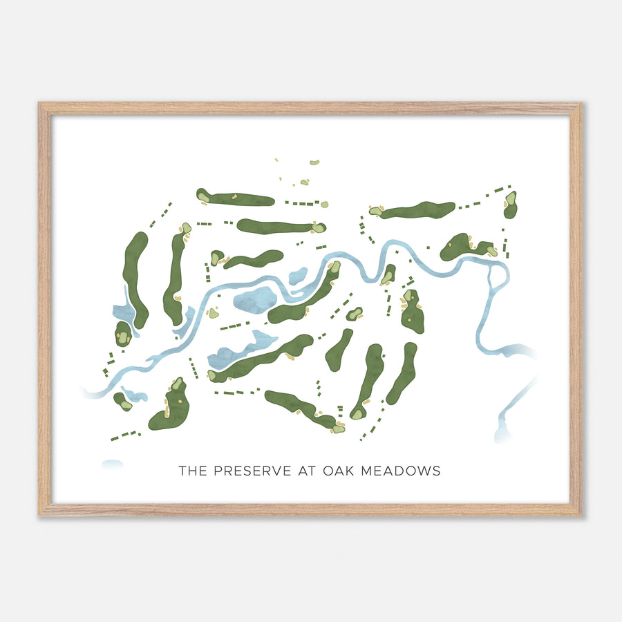 Print of The Preserve At Oak Meadows Modern Map