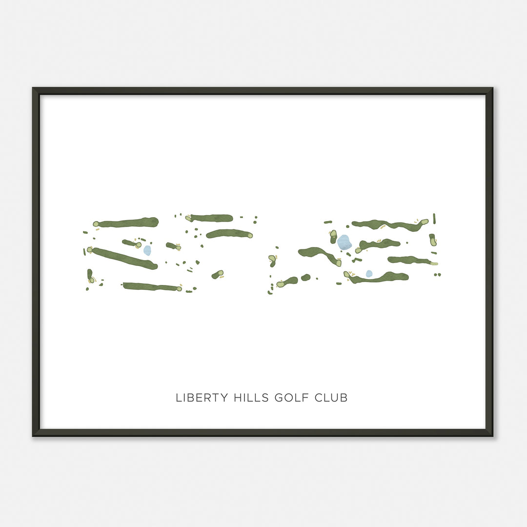 Print of Liberty Hills Golf Club Modern Map