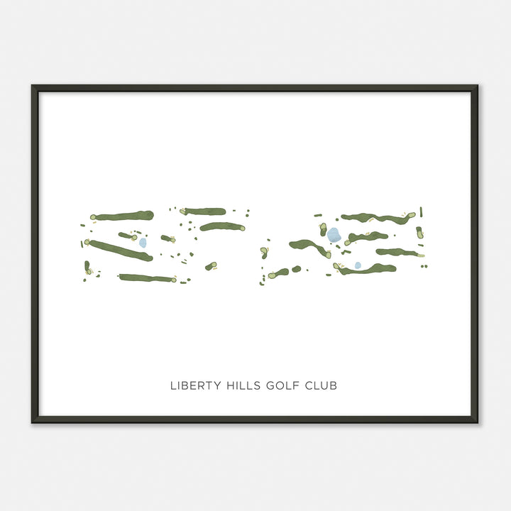 Print of Liberty Hills Golf Club Modern Map