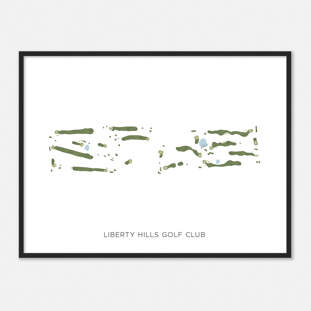 Print of Liberty Hills Golf Club Modern Map