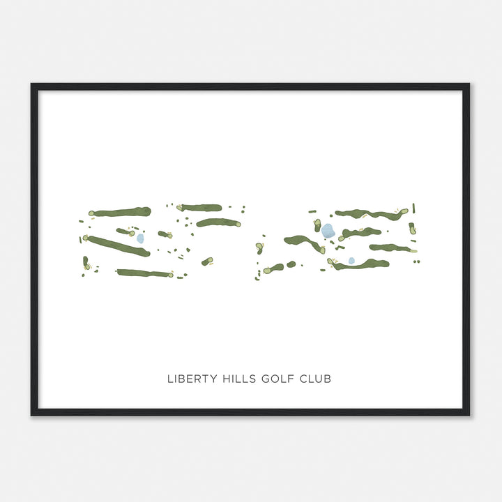 Print of Liberty Hills Golf Club Modern Map