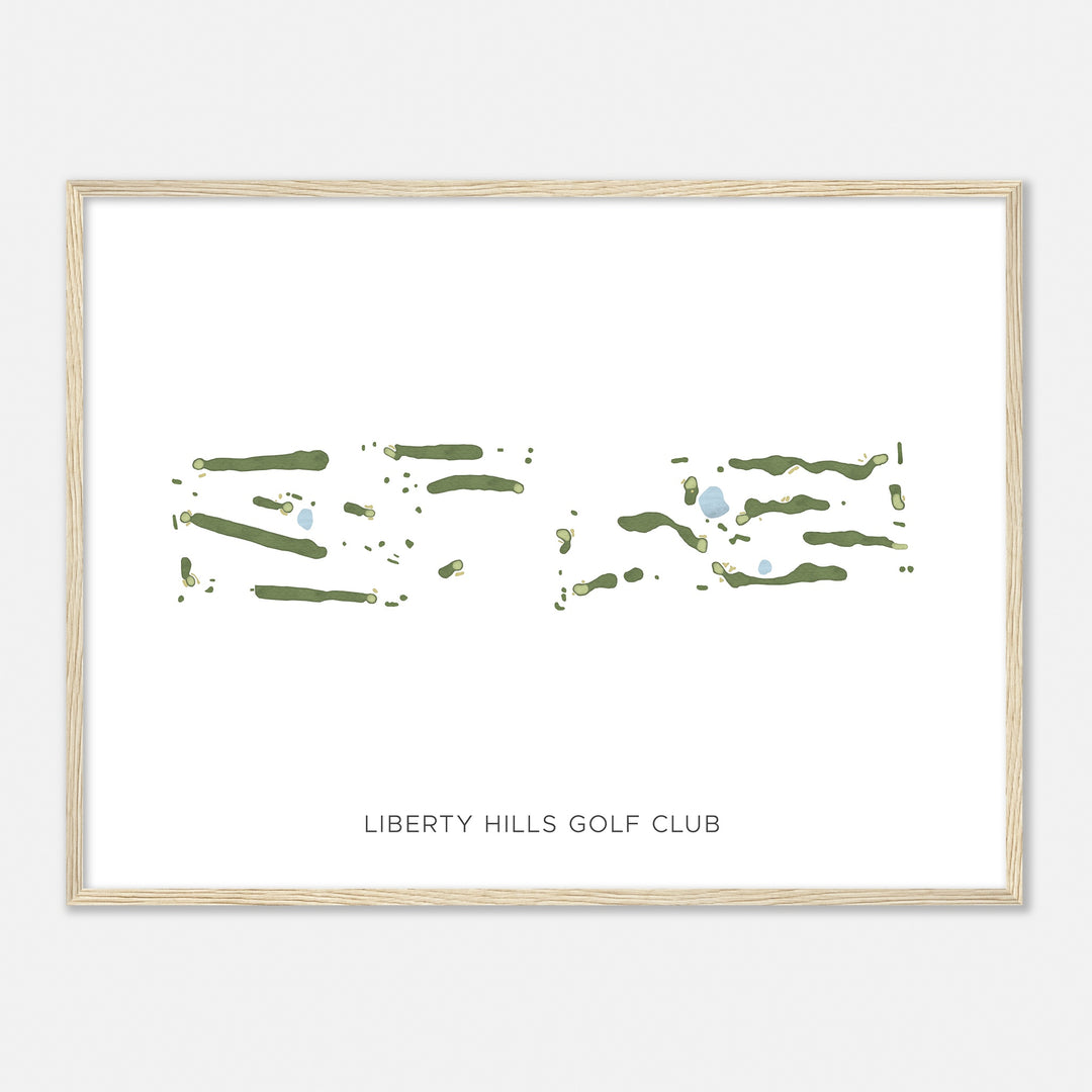 Print of Liberty Hills Golf Club Modern Map