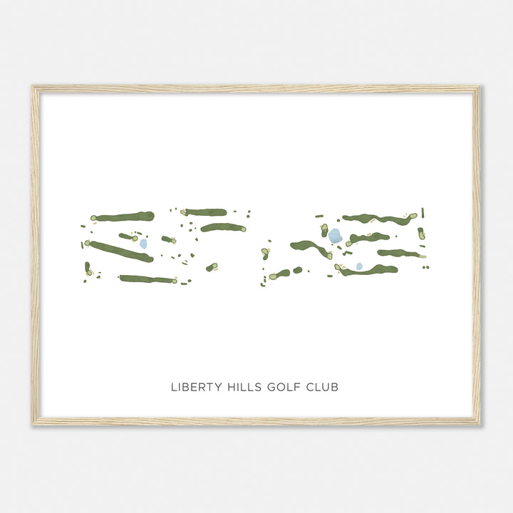 Print of Liberty Hills Golf Club Modern Map