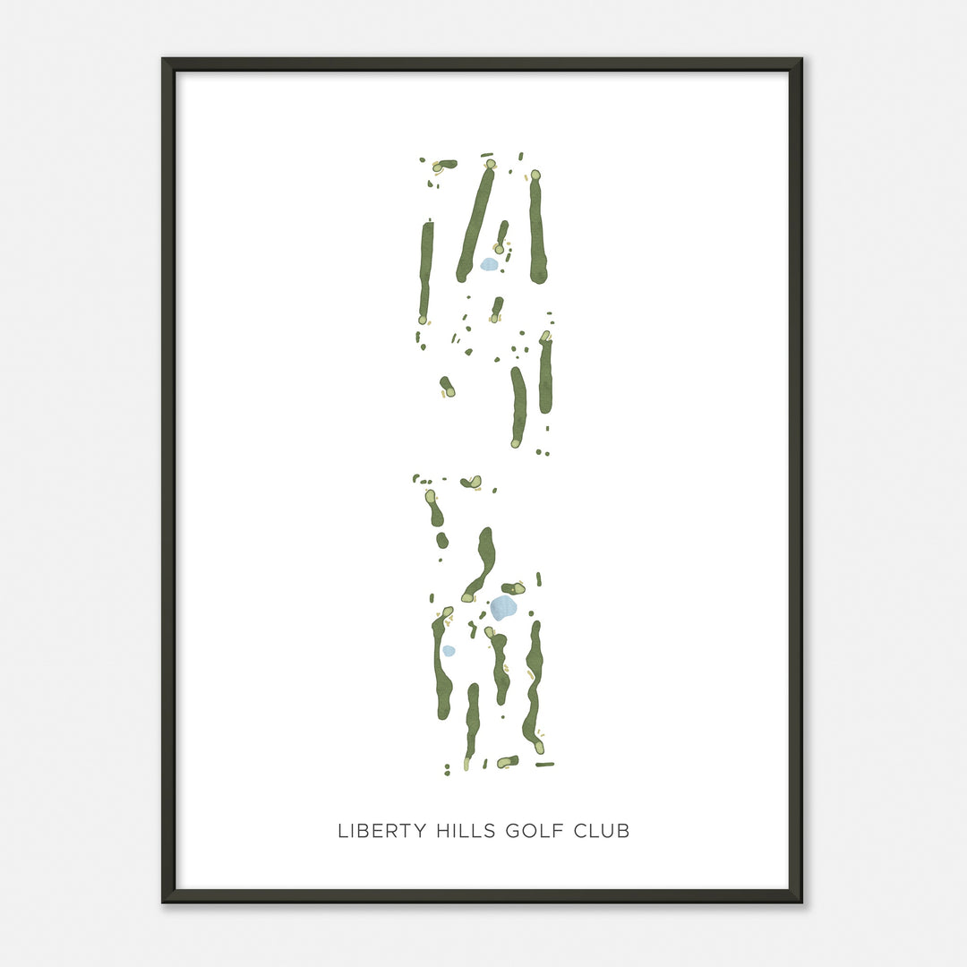 Print of Liberty Hills Golf Club Modern Map