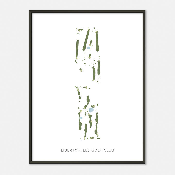 Print of Liberty Hills Golf Club Modern Map