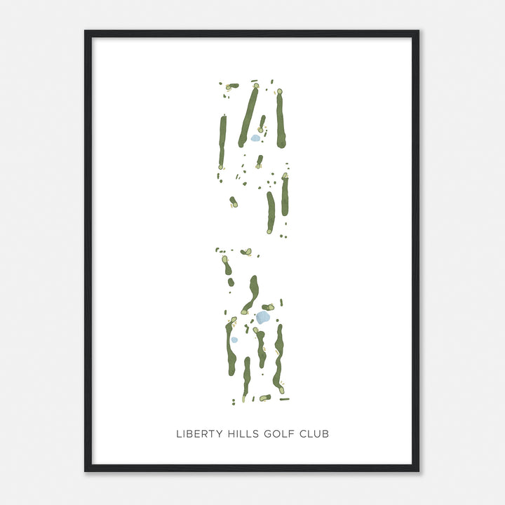 Print of Liberty Hills Golf Club Modern Map
