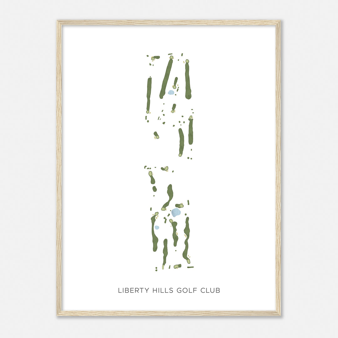 Print of Liberty Hills Golf Club Modern Map