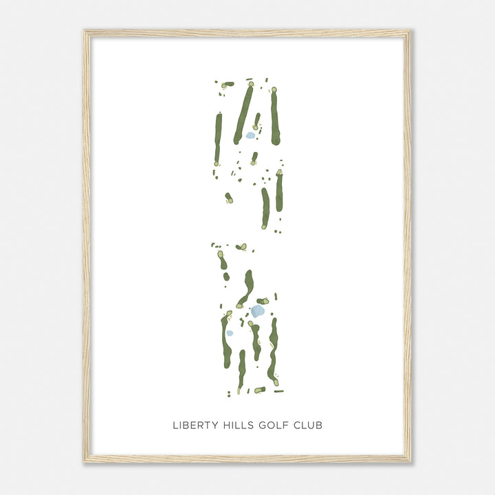 Print of Liberty Hills Golf Club Modern Map