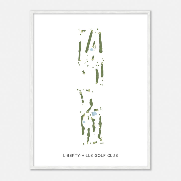 Print of Liberty Hills Golf Club Modern Map
