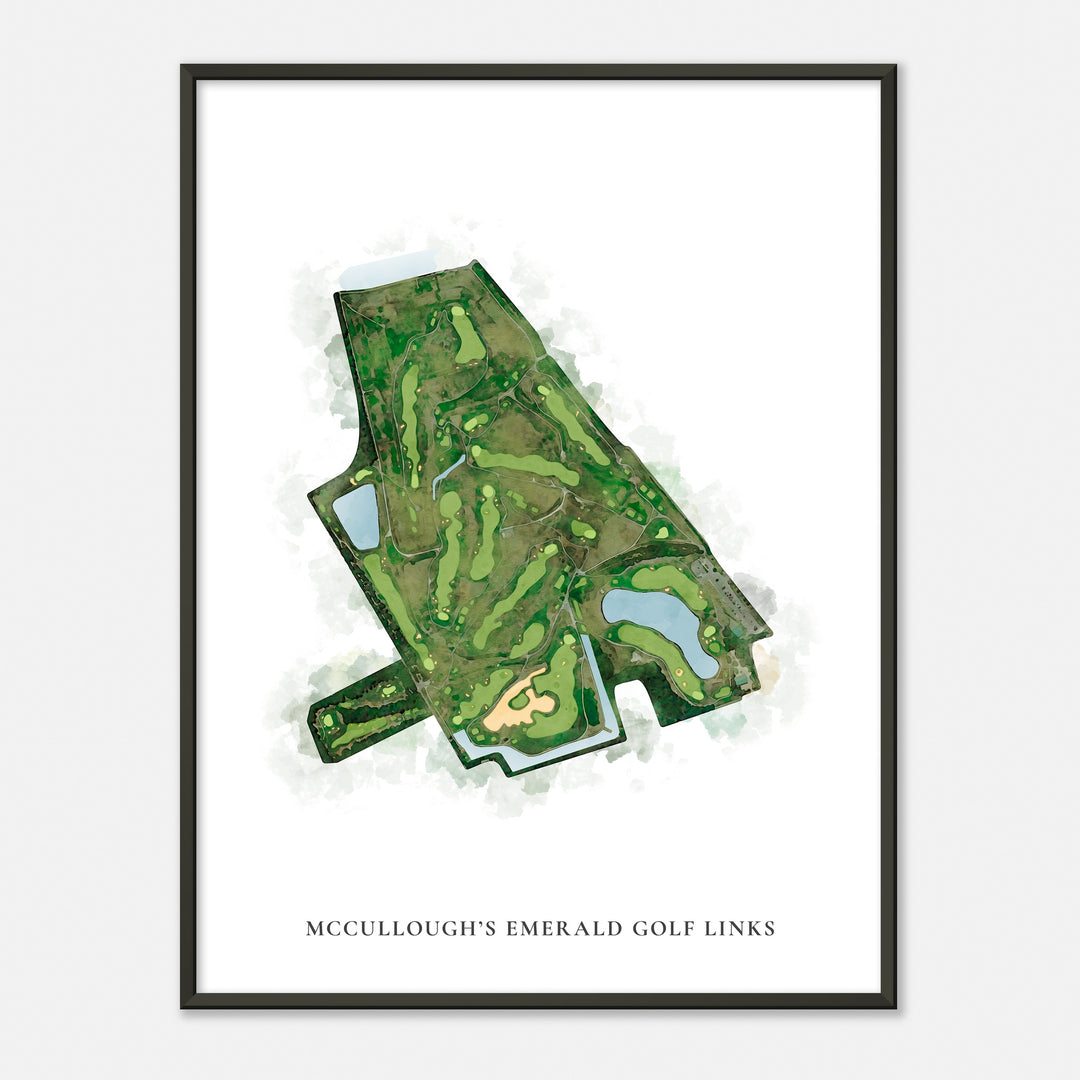 Print of Mccullough'S Emerald Golf Links Classic Map