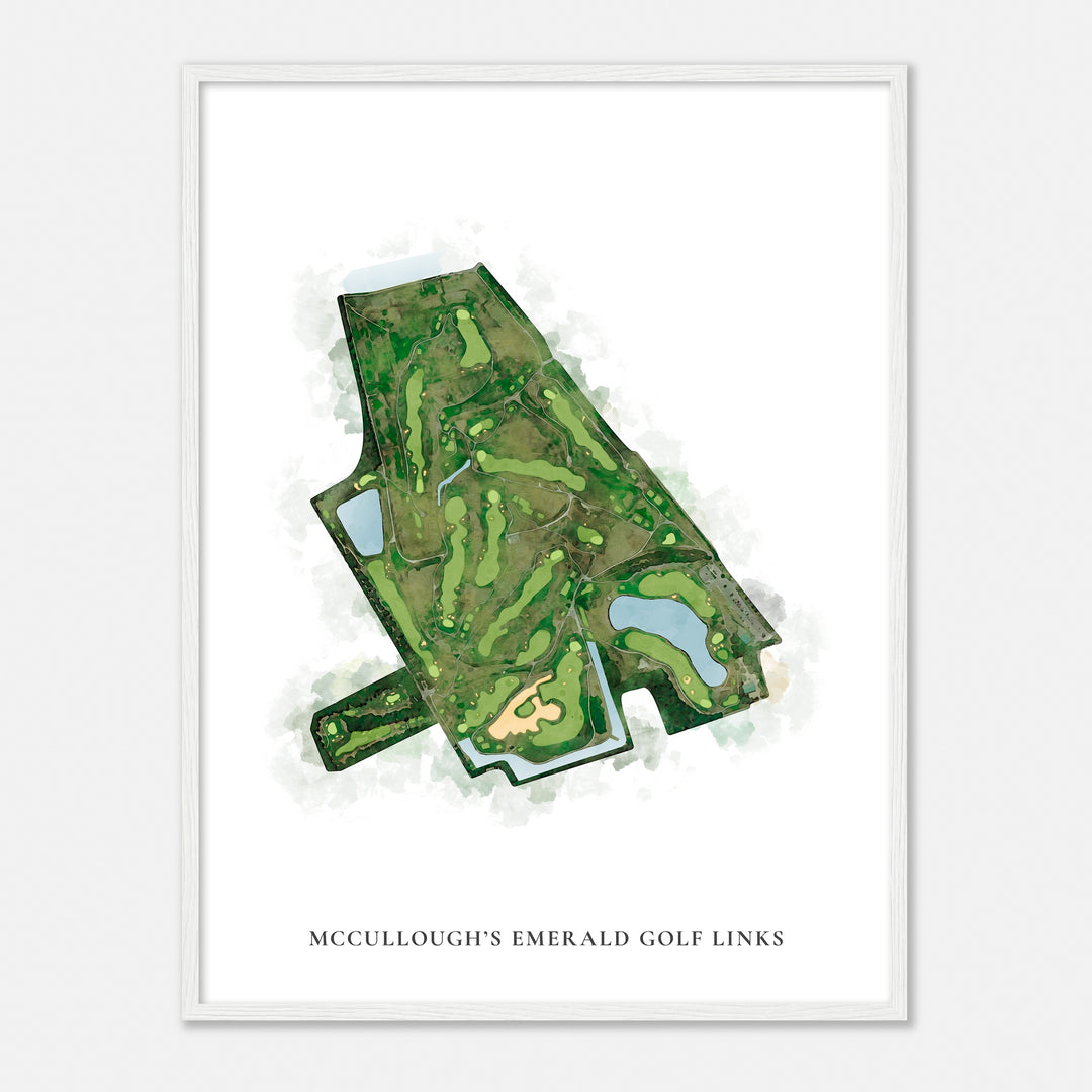 Print of Mccullough'S Emerald Golf Links Classic Map