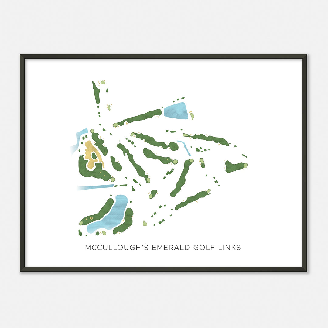 Print of Mccullough'S Emerald Golf Links Modern Map