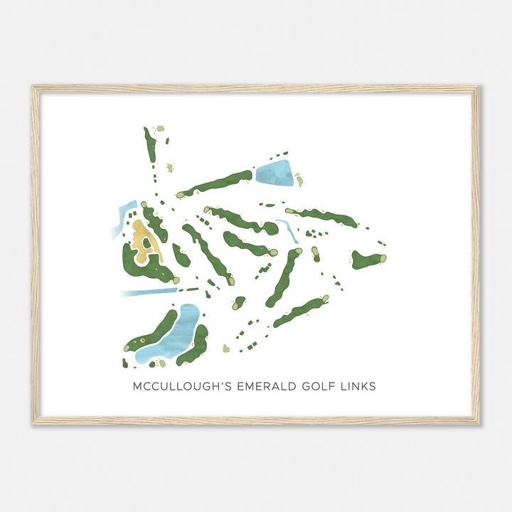 Print of Mccullough'S Emerald Golf Links Modern Map