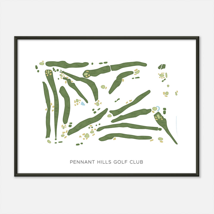 Print of Pennant Hills Golf Club Modern Map