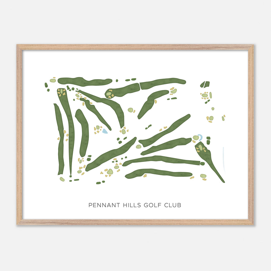 Print of Pennant Hills Golf Club Modern Map
