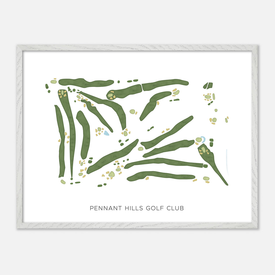 Print of Pennant Hills Golf Club Modern Map