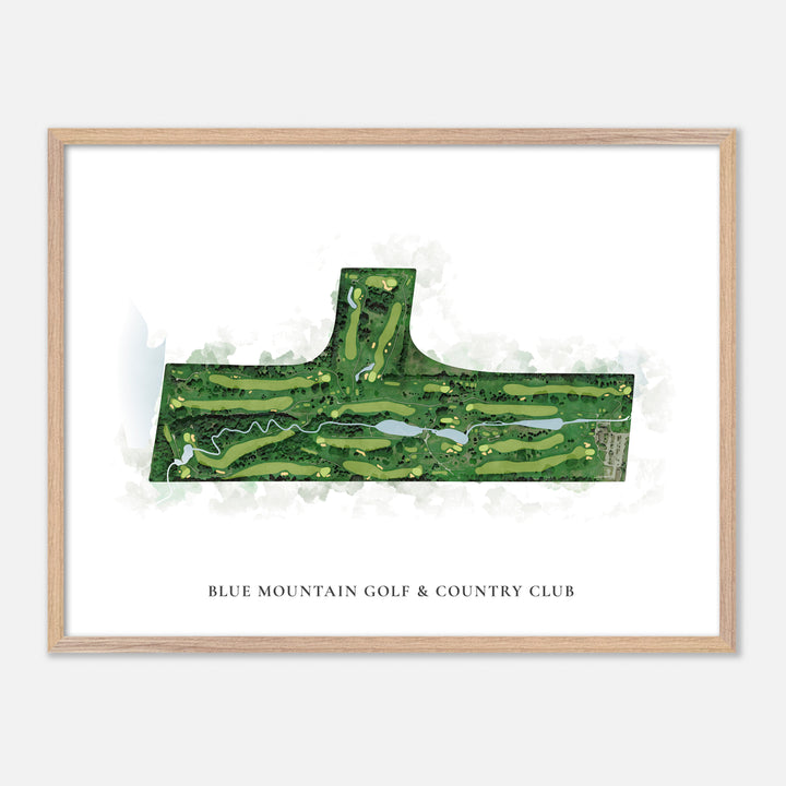 Print of Blue Mountain Golf &amp; Country Club Classic Map