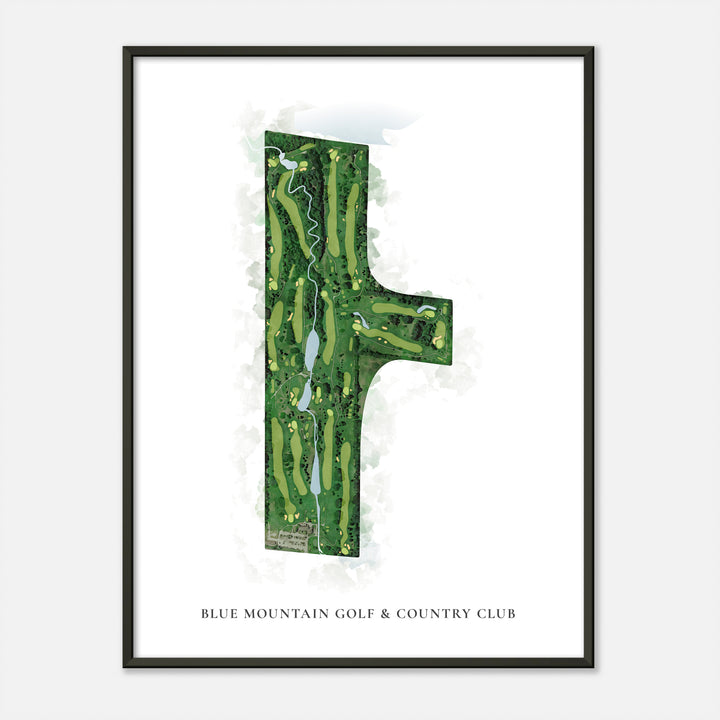 Print of Blue Mountain Golf &amp; Country Club Classic Map