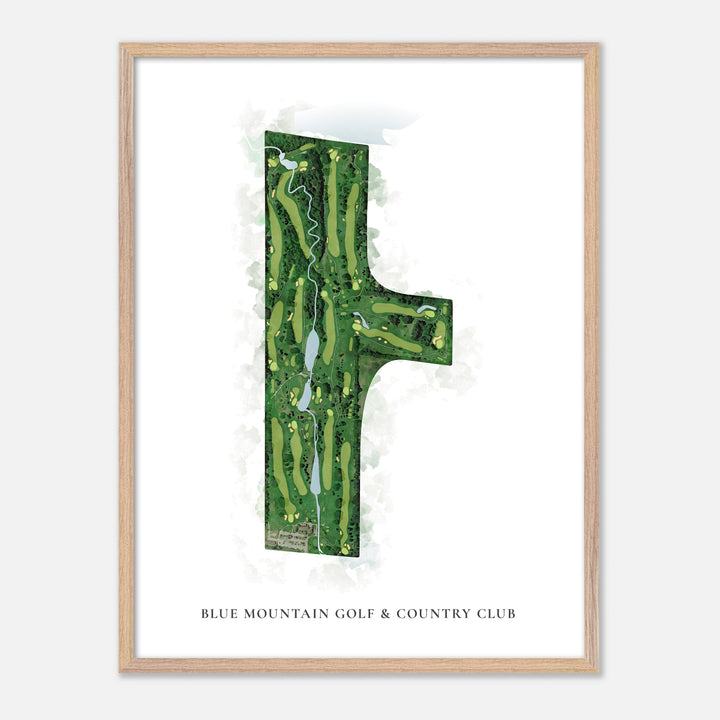 Print of Blue Mountain Golf &amp; Country Club Classic Map