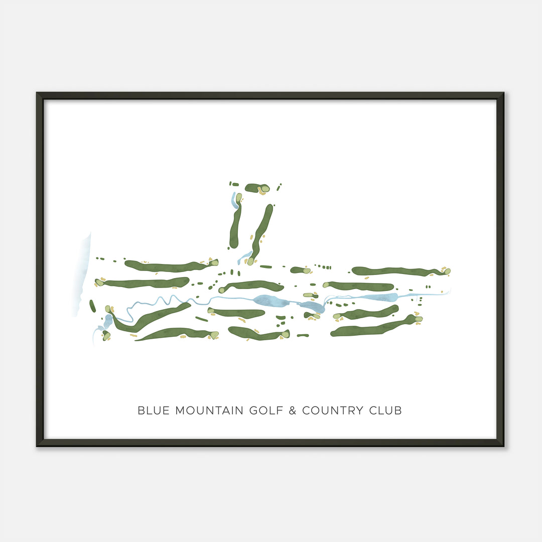 Print of Blue Mountain Golf &amp; Country Club Modern Map