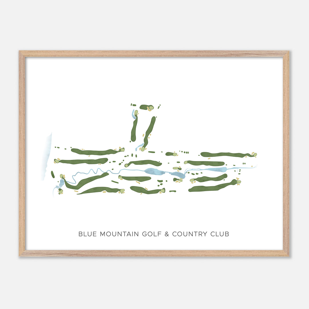 Print of Blue Mountain Golf &amp; Country Club Modern Map