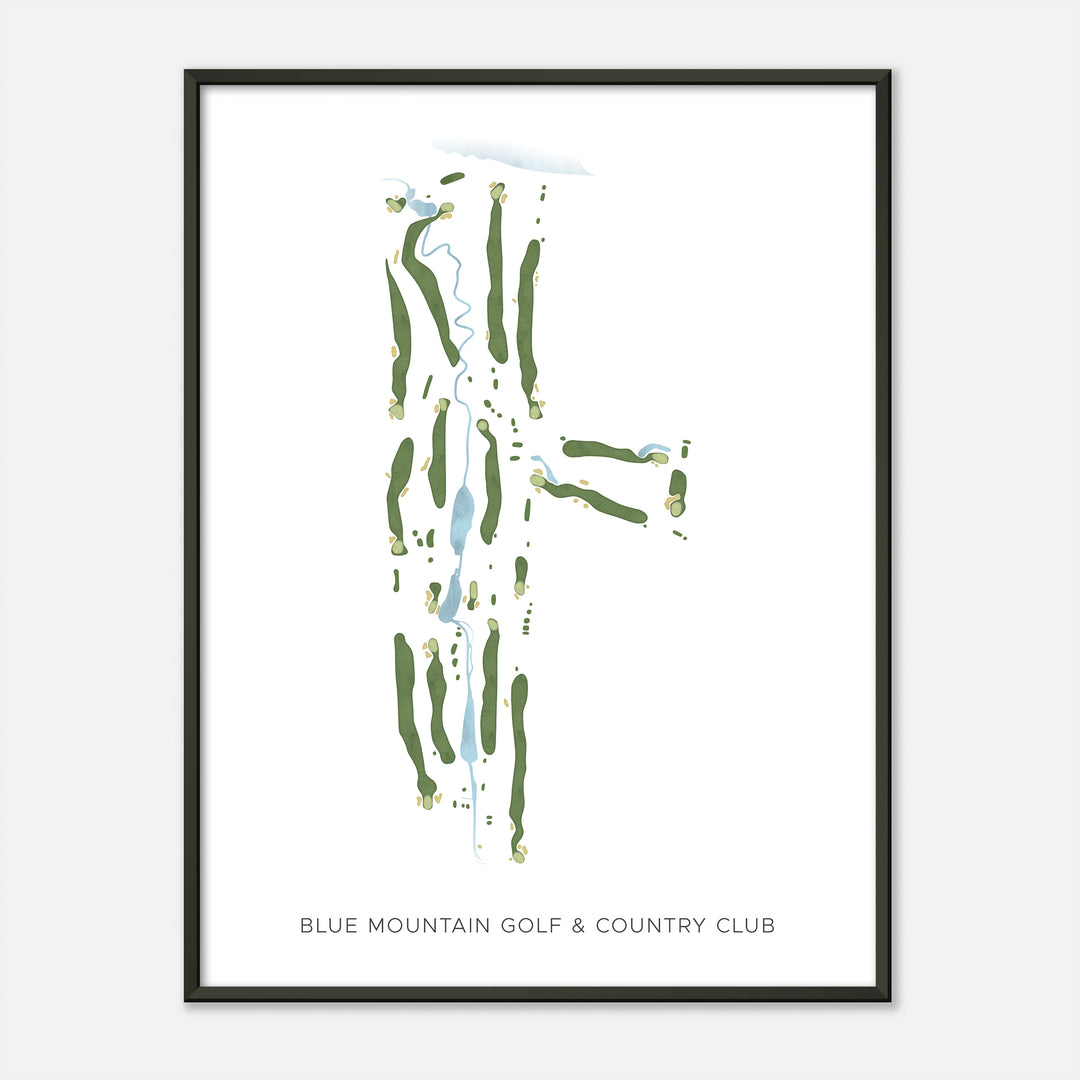 Print of Blue Mountain Golf &amp; Country Club Modern Map