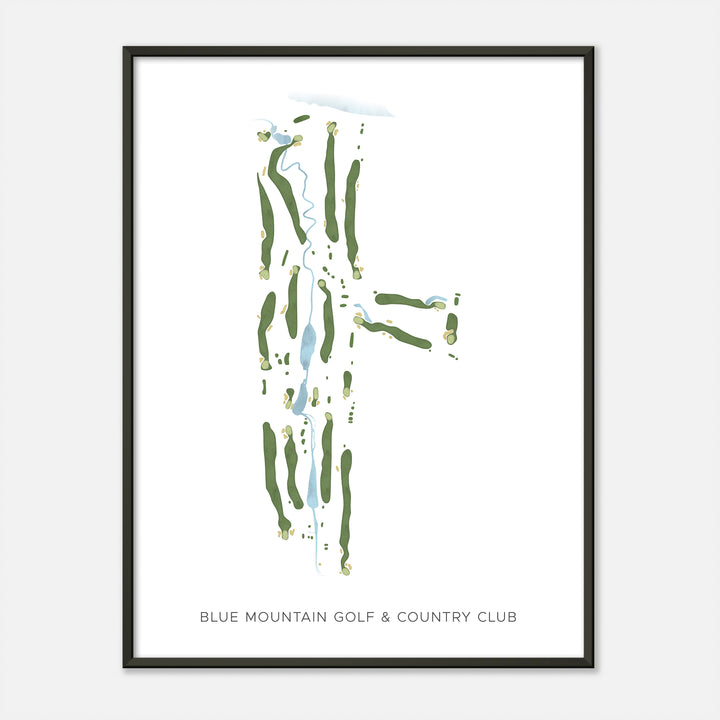 Print of Blue Mountain Golf &amp; Country Club Modern Map