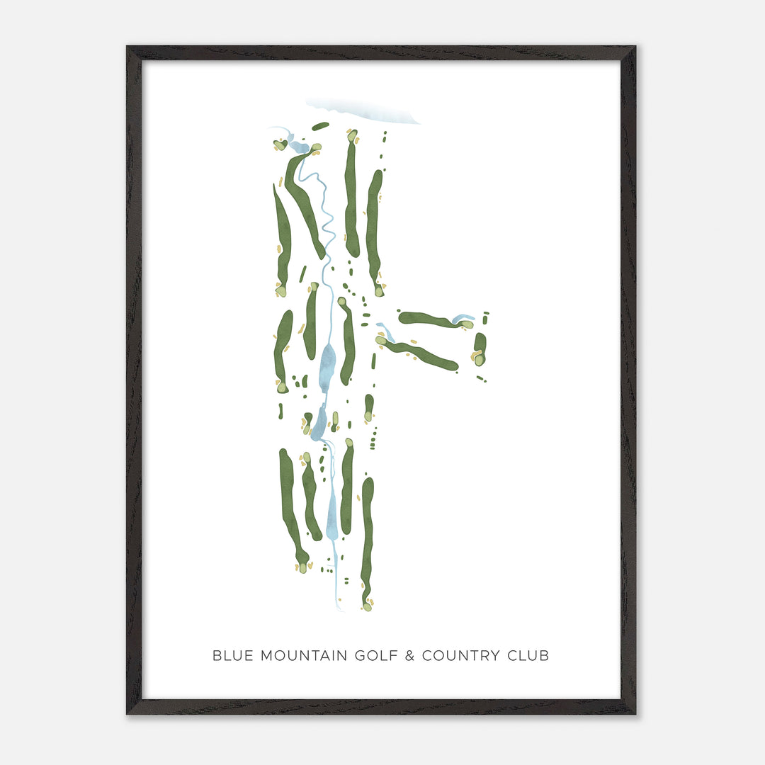 Print of Blue Mountain Golf &amp; Country Club Modern Map