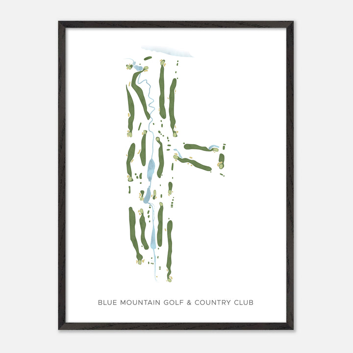 Print of Blue Mountain Golf &amp; Country Club Modern Map