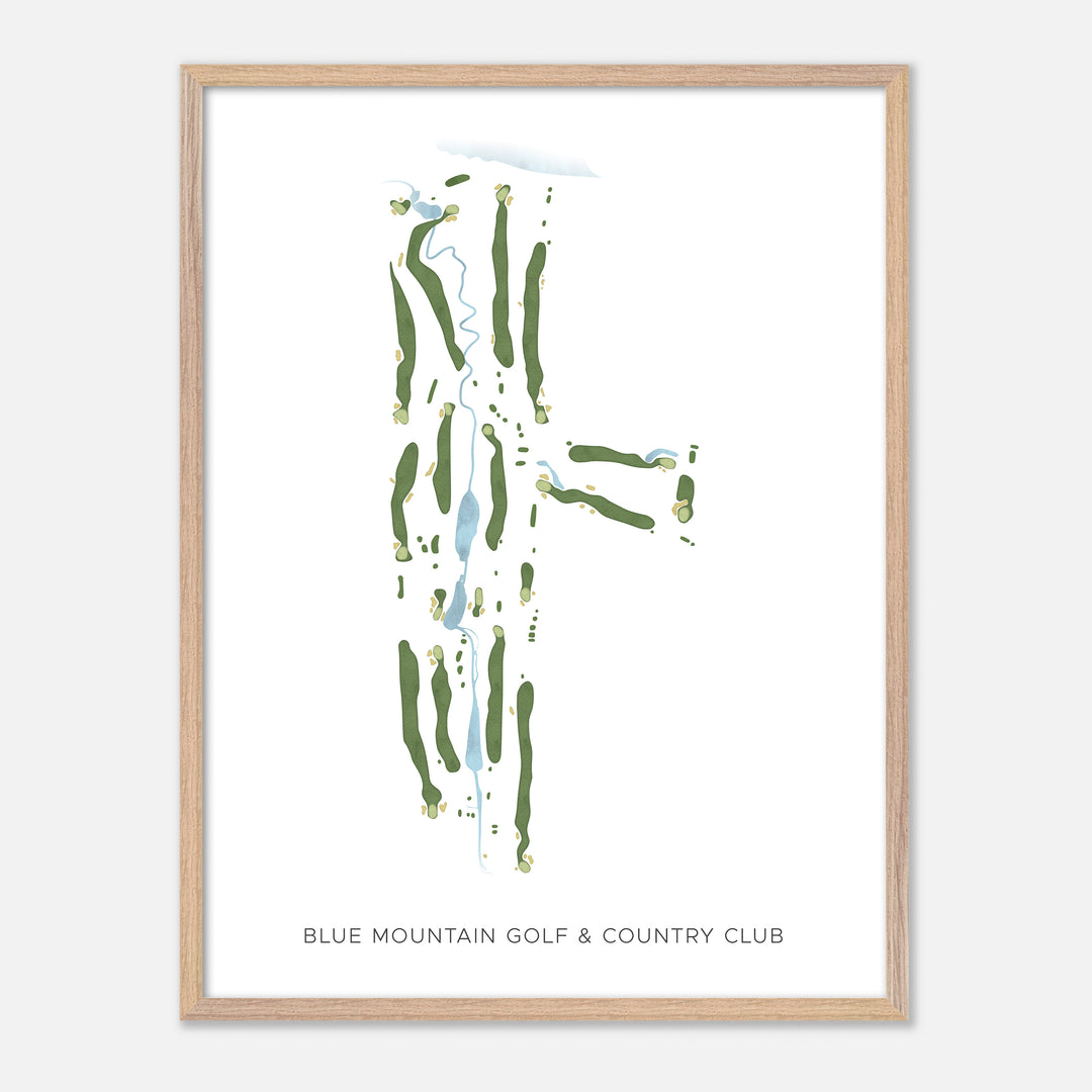 Print of Blue Mountain Golf &amp; Country Club Modern Map