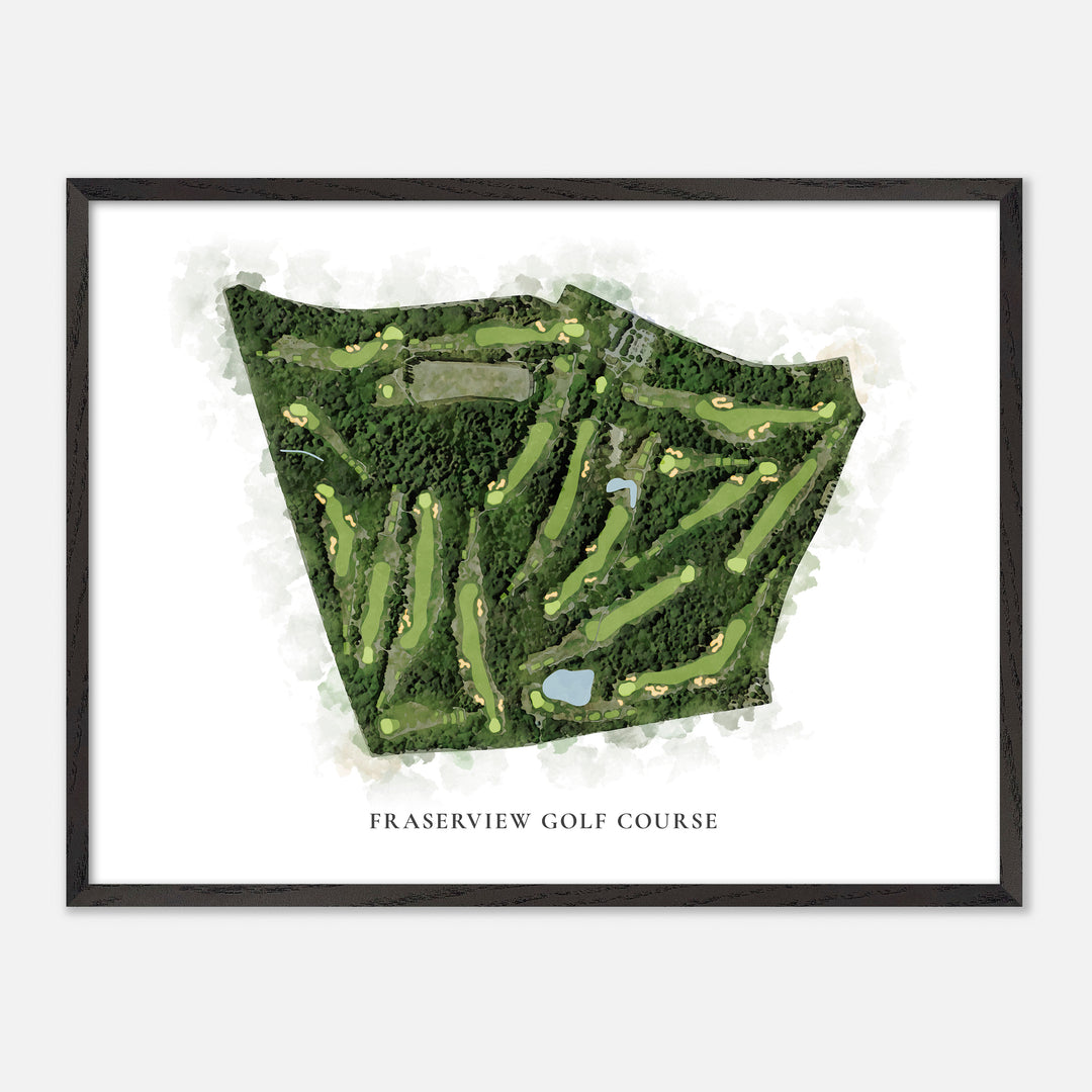 Print of Fraserview Golf Course Classic Map