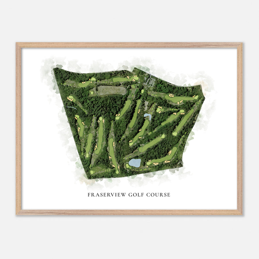 Print of Fraserview Golf Course Classic Map