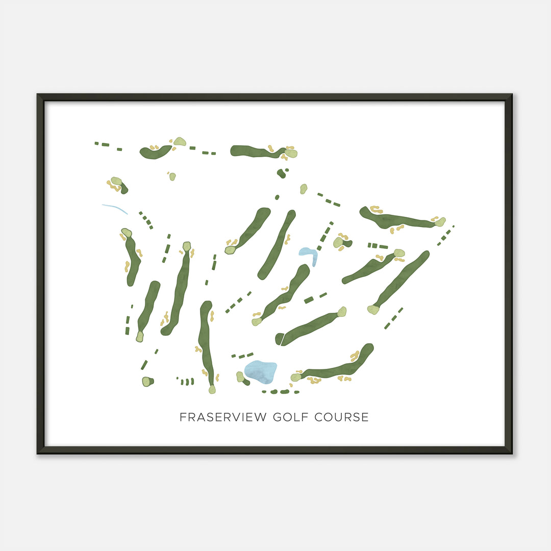 Print of Fraserview Golf Course Modern Map