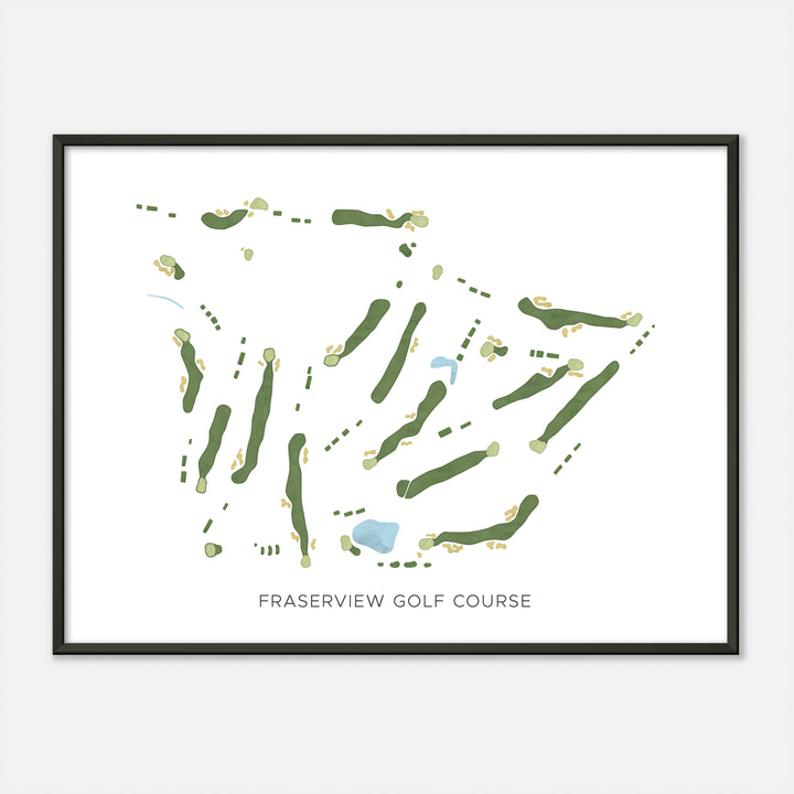 Print of Fraserview Golf Course Modern Map