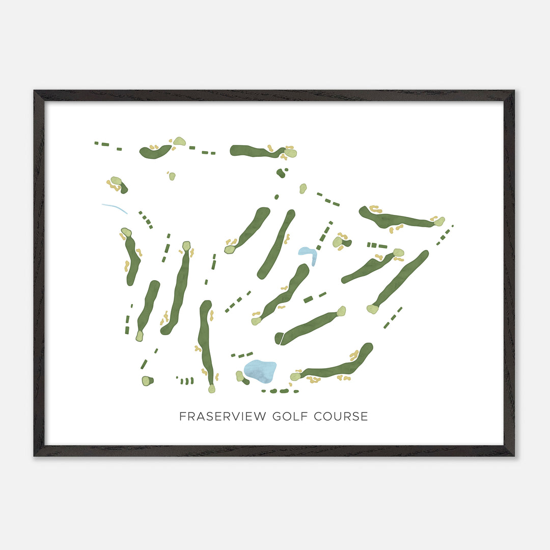 Print of Fraserview Golf Course Modern Map